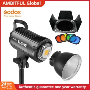 Godox Luce video LED SL-60W SL60W 5600K Versione bianca Luce video Luce continua Supporto Bowens per registrazione video in studio