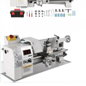 SIHAO ‌ 650W 8″x14″ Mini tornio in metallo 210×350mm Tornio di precisione a velocità variabile per tornitura/foratura/filatura/fresatura fai da te