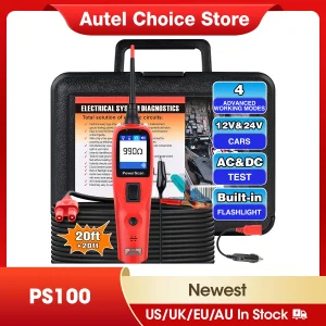 Autel PowerScan PS100 12V 24V Sistema Elettrico Tester di Circuito Automatico Sonda di Alimentazione BMS Breve Aperto Finder Strumenti di Diagnosi di Riparazione Auto