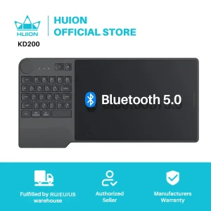 HUION Inspiroy Keydial KD200 Tablet penna senza batteria grafica Wireless tavolo da disegno digitale con tastiera Mesa Digitalizadora