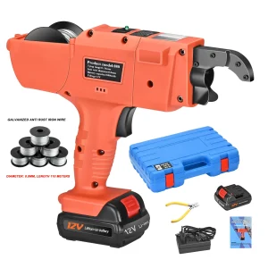 Legatrice per tondo per cemento armato 8mm-34mm 12V 4500mAh Legatura automatica per tondo per cemento armato con 2 pinze per cavi a batteria Legatrice elettrica