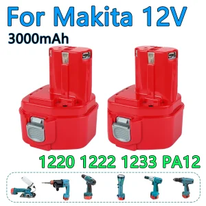 Per batteria Makita 12V per Makita 1222 1233 1220 1234 1235 192598-2 PA12 6213D 6217D 6227D 6313D ni-mh batteria di ricambio