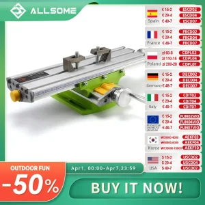 ALLSOME MINIQ BG6330 Mini Fresatrice di Precisione Piano di Lavoro Multifunzione Trapano Morsa Apparecchio Tavolo di Lavoro HT2829