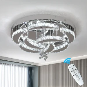 Lampadario moderno Lampada da soffitto K9 Cristallo di lusso Led Soggiorno Sala da pranzo Decor Lampada a sospensione RC Apparecchio dimmerabile Apparecchio per la casa