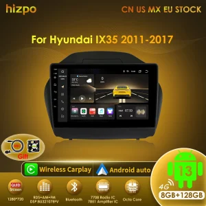 Hizpo Autoradio Per Hyundai Tucson 2 IX35 2011 – 2017 Wireless CarPlay Android Auto Sistemi Intelligenti 2din 4G WIFI DSP GPS BT