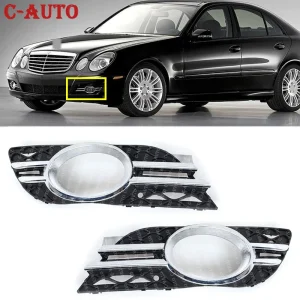 Rivestimento della copertura della griglia del fendinebbia anteriore dell’auto per Mercedes Benz E-CLASS W211 2007-2009 2118850822 2118850922 muslimexayb
