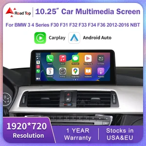 RoadTop 1920 HD 10.25 ”12.3″ Wireless CarPlay Android Auto Multimedia Display Screen per BMW serie 3 4 F30 F31 F32 F33 F34 F36