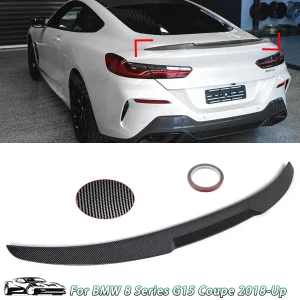 Per il 2018 + BMW serie 8 G15 Coupe nero lucido M4 Style coperchio dell’ala dello Spoiler dello stivale posteriore