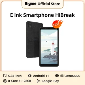 Bigme Hibreak ereader, lettore e-book con inchiostro da 5,84″, luce frontale regolabile a 36 livelli, sistema aperto Android 11, e-book con doppia fotocamera