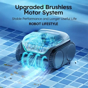 Robot Pulitore Piscina Senza Fili C2 con APP per Pulizia Fondo e Pareti, Filtro Ultra Fine 180um+, 3 Ore di Autonomia, Programmazione Periodica