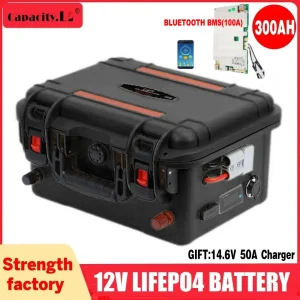 New12V100Ah LiFePo4 Batteria 120AH 150AH200AH 12v Batteria al litio ricaricabile Pack300A con Bluetooth BMS per comping Barca solare