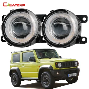 2 pezzi H11 fendinebbia per auto LED Angel Eye DRL lampada da marcia diurna 30W per Suzuki Jimny JB64 JB74 2018 2019 2020 2021 2022 2023