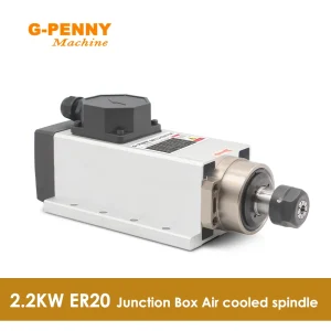 G-PENNY Mandrino CNC Motore Raffreddamento ad aria 220v 2.2kw ER20 Mandrino raffreddato ad aria 400Hz 24000rpm 4 pezzi Cuscinetti a sfera in ceramica