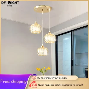 Lampadario di cristallo moderno soggiorno lampadario a soffitto camera da letto lampada da soffitto corridoio portico lampadario balcone foyer illuminazione