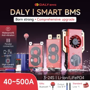 DALY Smart BMS Lifepo4 4S 7S 8S 16S 20S 24S Li-Ion 3S 7S 16S 12V 24V 36V 48V 60V 72V 100A 250A CANBUS BMS Per batterie al litio