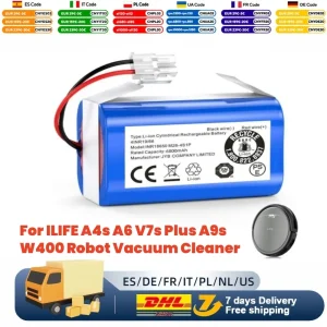 Batteria al litio originale 14.8V 2600mah 3500mah per ILIFE A4 A4s V7 A6 V7s Plus Robot Aspirapolvere INR18650 M26-4S1P batteria