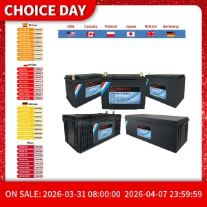 Batteria al litio ferro fosfato 12V 24V 100Ah 120Ah 135Ah 300Ah LiFePO4 con BMS per carrello da golf EV RV Motore da traina a energia solare