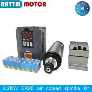 【EU】 Kit di fresatura per router CNC ER20 da 2,2KW Motore mandrino di raffreddamento raffreddato ad aria con convertitore di frequenza HY inverter vfd