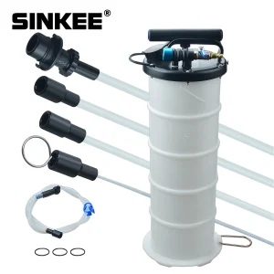 Pompa di aspirazione pneumatica da 6,5 litri per liquidi e oli con tubo di aspirazione, per cambio olio e vuoto di fluidi automobilistici