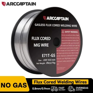 Fili per saldatura MIG con anima senza gas ARCCAPTAIN 0.8mm/0.9mm 1KG 2Ib E71T-GS AWS A5.20 Filo di acciaio al carbonio per saldatrice Mig