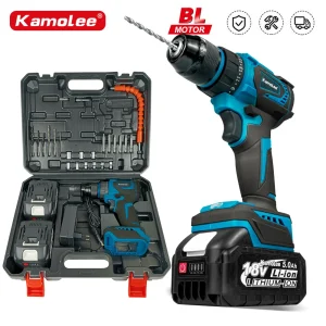 Kamolee 10MM Brushless Trapano a percussione elettrico Cacciavite a batteria Batteria al litio Ricarica Trapano a mano per batteria Makita 18V