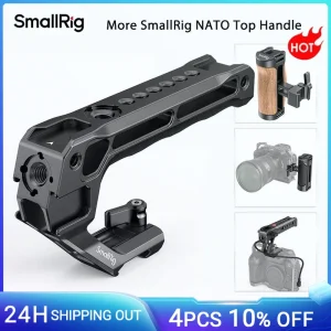 SmallRig NATO Top Handle Grip NATO a sgancio rapido per Sony per DSLR Camera Cage Universal w Cold Shoe per Light Monitor Mic -3766
