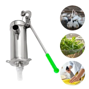 Pompa di aspirazione, pompa a getto d’acqua manuale in acciaio inossidabile Pompa di aspirazione per agitazione manuale per pozzi domestici Acqua sotterranea per giardino domestico