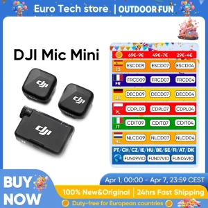DJI Mic Mini 2TX 1RX aggiungi custodia di ricarica cancellazione attiva del rumore a due livelli funzionamento in 48 ore trasmettitore stabile Audio di alta qualità