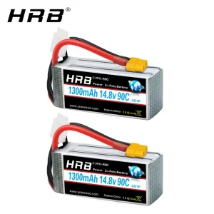 HRB 2PCS Batteria Lipo 2S 3S 1300mah 4S 5S 6S 1500mah 1800mah 2200mah 2600mah 7.4V 11.1V 14.8V 18.5V 22.2V Per Aerei Drone