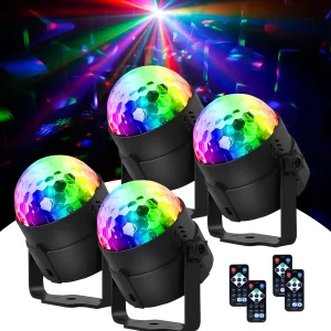 Datewink 2/4 pezzi LED palla magica luce RGB palla da discoteca effetto di illuminazione scenica telecomando per DJ discoteca matrimonio club festa karaoke