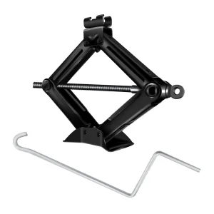 Martinetto a forbice per auto da 2 tonnellate con manovella, campo di sollevamento 11-39 cm, acciaio al carbonio, kit di riparazione pneumatici per Toyota Camry Corolla Prius