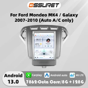 Autoradio Android 13 da 9,7 “7862 per Ford Mondeo mk4 Galaxy A/C 2007-2010 lettore multimediale GPS navi Stereo 2din Schermo 4G Carplay