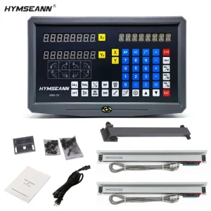 Nuovo SNS-2V Lettura digitale DRO a 2 assi Display AC110V/220V e 2 pezzi Encoder scala lineare 0-1000mm per fresatrice tornio