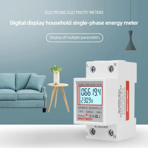 Monitor del consumo energetico per installazione interna con display LCD monofase digitale 220V 230V