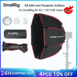 SmallRig RA-D60 mini Softbox parabolico, con griglia a nido d’ape, per luce Video COB RC 60/100, per lampada Flash per Studio fotografico-4682
