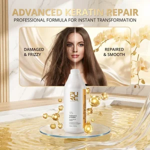 PURC Trattamento per capelli alla cheratina brasiliana Levigante Stiratura Riparazione Capelli danneggiati Prodotti professionali per la cura dei capelli alla cheratina