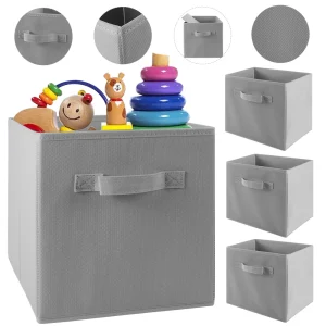 4 pezzi scatola portaoggetti pieghevole armadio in tessuto organizer per abbigliamento intimo calzino giocattolo cosmetici articoli vari