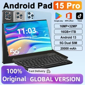 2025 Global nuovo tablet da 10.36 pollici Android 14 Pad 15 Pro 16GB 1TB Snapdragon 8 Gen2 4KHD 5G WIFI Bluetooth WPS 20000mAh tablet