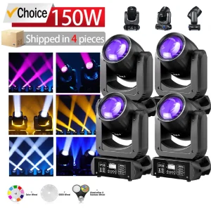Luci da palco a testa mobile 4 pezzi 150 W 8 * 8 360 °   Luci Gobo a testa mobile Luci da discoteca per feste DJ DMX512 Luci ambientali per pubblico Matrimonio