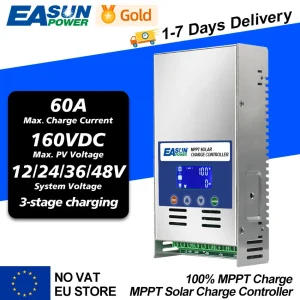 Regolatore di carica solare MPPT 60A e regolatore di scarica LCD 12V 24V 36V 48V automatico per batteria al litio al piombo acido Max PV 160VOC