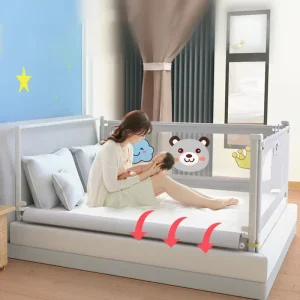 IMBABY 1 Guardrail per letto di sicurezza per bambini Camera da letto Protezione per cartoni animati Guardrail per dormire anticaduta Recinzione protettiva per bambini piccoli