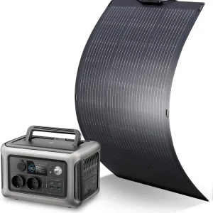 ALLPOWERS R600 Powerstation con Solarpanel 100W, batteria LiFePO4 299Wh generatore da campeggio 600W alimentatore per camper di Backup domestico
