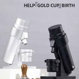 STARSEEKER EDGE PLUS Macinacaffè elettrico 63MM Titanio Burr Regolazione continua della finezza Porta di aspirazione magnetica rimovibile