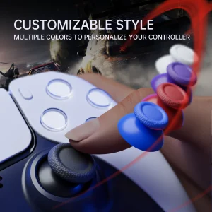 eXtremeRate Pulsante levetta di ricambio nero per controller PS5 per PS4 tutti i modelli, accessori per gamepad joystick stick analogico