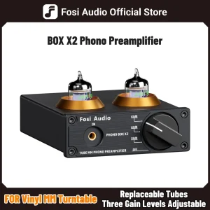Fosi Audio Preamplificatore Fono per Giradischi Fonografo Preamplificatore Mini Audio Stereo HiFi 5725W Amplificatore valvolare Box X2 Per FAI DA TE