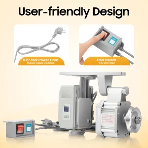 Motore per macchina da cucire 550W 200-4500 giri/min Velocità regolabile Doppia rotazione Macchina da cucire industriale Servomotore elettrico 220V Spina UE