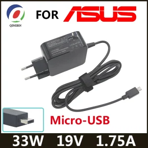 19V 1.75A 33W Micro-USB AC Adattatore per laptop Caricatore di alimentazione per Asus Eeebook X205 X205T X205TA E202 E202SA E205SA EXA1206UH Netbook