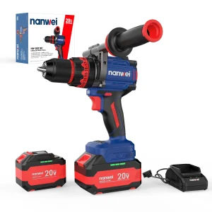 Trapano a percussione a batteria senza spazzole NANWEI Cordless 20v 13mm Trapano per ghiaccio Utensile elettrico 160NM Coppia elevata