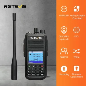 Retevis RT3S Walkie Talkie Radio DMR Walkie Talkie a lungo raggio Camping Ham Radio UHF VHF GPS Crittografia AES256 Digitale portatile