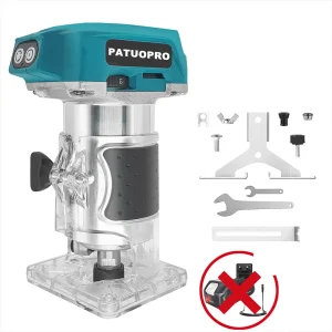 Trimmer elettrico senza spazzole Taglio a 5 velocità Macchina per la lavorazione del legno Router di legno Fresatura Incisione Scanalatura per Makita 18V Batteria